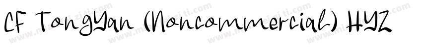 CF TongYan (Noncommercial) HYZhu字体转换